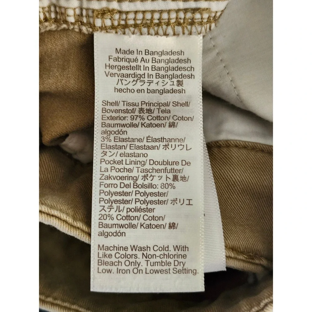 J.Crew High-Rise Girlfriend Chino Pants Tan Khaki Size 10P Stretch‎ Casual